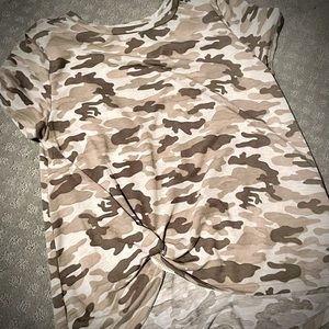 Wallflower Camo Twist T Shirt